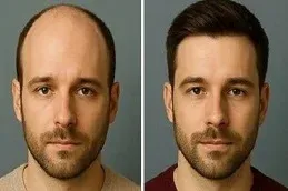Hybrid Hair Transplant before and after