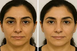 before and after under eye fillers