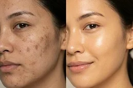 Salicylic Acid Peeling After and Before