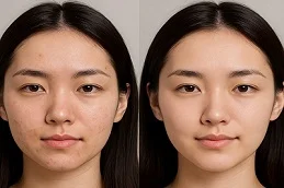 after and before diamond peel
