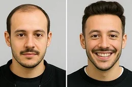 after and before hair transplant