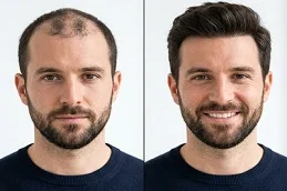 before and after hair transplant